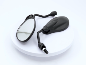 HONDA / YAMAHA SIDE MIRROR CLEAR LENS 10MM BLACK STEM NON-GRADED REAR VIEW MIRROR