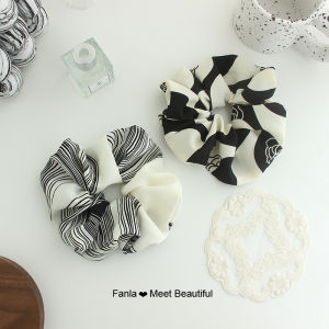 Handmade Large Size Simple Line Womens Hair Ties Elastic Band Fashionable Original Design Fabric Hair Bands Hair Accessories