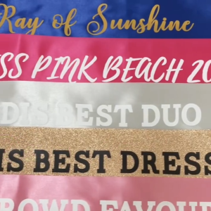 Personalised Sash | Customised Graduation Sashes | Pageant Bachelorette Party Decoration
