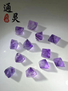 Natural Crystal Fluorite Miniature Sample Mineral DIY Bracelet Earring Jewelry Blue Green Purple Octahedron Feldspar Stone