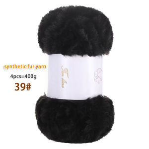 400g Faux Fur Yarn Artificial Fur Yarn Widened and Thickened Chunky Yarn for Knitting Suitable for Making Large Coats Couple Scarves Fashion Hats Crochet Shoes Handicrafts Jewelry Headbands and Clothing Yarn Ball for Apparel 1 Bag = 4 Piece...