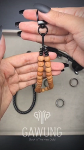 Gawung Strap Gelang Tasbih Handphone 33 Kayu Cendana Wangi HP Keychain Wangi GGTC33