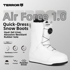 TERROR | Quick Wear Warm Waterproof Anti-Slip Ski Boots For Single Board 1 Pair