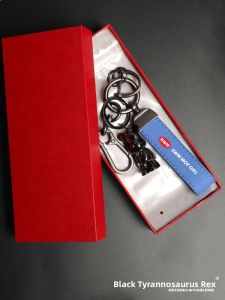 Creative Multi-color Swivel Hair-on Leather Car Keychains for SWM G05 G01FF Automobile Keyholders Black Tyrannosaurus Brand