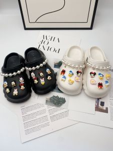 Crocs jibbitz quyến rũ Giày phụ kiện tự làm dễ thương phim hoạt hình Mickey Mouse khóa giày dây ngọc trai có thể tháo rời Guốc trang trí cho CROCS