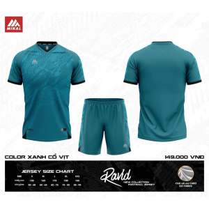 Quần áo đá bóng không logo Mikal Ravid - có In tên số theo yêu cầu vải mè sọc thoáng mát