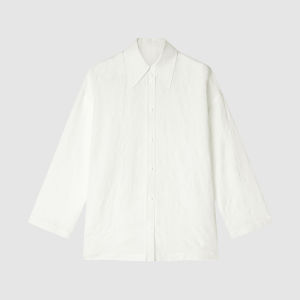 ICICLE | Linen Cotton Large Jacquard Long Sleeve Shirt