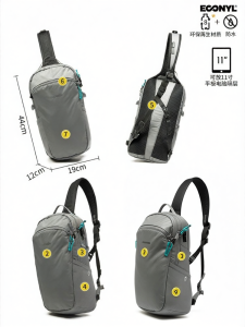 Pacsafe | Theft-proof Waterproof Sling Bag 11 Inches
