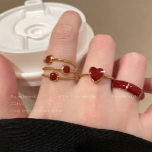 Encore Red Heart Drip Glaze Ring: A New Luxury Women's Jewelry Sensation