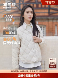 เสื้อแจ็คเก็ตผ้าไนลอนแบบบางสำหรับผู้หญิง Bosideng ฤดูใบไม้ร่วง 2023 คอวี แขนยาว ปกติ ปกติ ปกติ ปกติ ปกติ