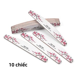 Bộ 10 Dũa Móng Tay 2 Mặt 80/100/150/180/240 Grit Phong Cách Quốc Gia Thiết Kế Nghệ Thuật Giấy Nhám Gel Dụng Cụ Đánh Bóng Để Chăm Sóc Móng Tay