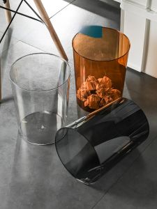 ถังขยะแบบโปร่งใสขนาดใหญ่ ถังขยะแบบหรูหรา ถังขยะแบบสร้างสรรค์สำหรับห้องนั่งเล่น ห้องนอน ห้องน้ำ หอพักนักเรียน ถังขยะกระดาษ