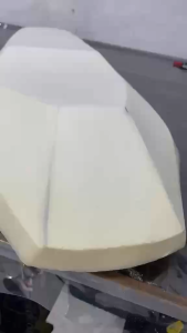 Honda Click Indo Cut Foam Seat Cushions. White geometric foam designed for motorcycle comfort. Fits Honda Click models.