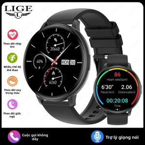 LIGE | LIGE Đồng Hồ Thông Minh Thời Trang Mới Bluetooth Gọi Điện Theo Dõi Nhịp Tim Theo Dõi Sức Khỏe Thể Thao Nam Nữ Đồng Hồ Thông Minh Dành Cho Android iOS Màn Hình Tròn