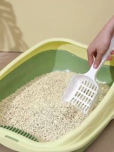 กระบะทราย กะบะทรายแมวพร้อมที่ตักทราย ห้องน้ำแมว ห้องน้ำแมวใหญ่