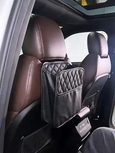 【COD&Ready Stock】HOL Car Organizer Storage Bag Universal Leather Car Seat Back Organizer Bag Can Hanging Car Trash Bag Multi Function Storage Bag Black Car Seat Storage Bag Car Interior Decoration Car Accessories Inside