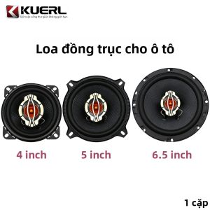KUERL | 1 Cặp Loa Đồng Trục Ô Tô 4/5/6.5 Inch Loa Cửa Xe Âm Thanh Stereo Dải Tần Số Đầy Đủ Loa Đa Năng Màu Đen Phụ Kiện Độ Chế Loa