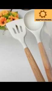 White Silicone Kitchenware 3PCS Set: Durable & Non-Stick Solutions