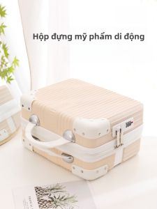 Hộp Đựng Trang Điểm Du Lịch Cầm Tay 14 Inch Hộp Đựng Đồ Nữ Hộp Đựng Đồ Du Lịch Nhỏ Hộp Đựng Đồ Bằng Da Mini Hộp Đựng Đồ Di Động