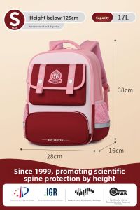 Dr Kong | Back Support Lightweight Backpack for Girls 1-3 Grade Students