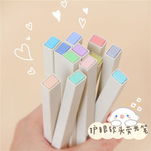 Eye-Protection Fluorescent Pen Student Note-Taking Colorful Highlighter Markers Business Stationery Supplies School Pencil Case