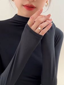 Office OL High Neck Inner Turtle Neck Inner Wear Muslimah Inner Kolar Separuh Long Sleeve T-068