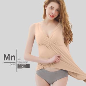 เสื้อชั้นในแบบมีสายรัดสำหรับให้นม ชุดนอนผ้าโมดอล ไม่ใช่ผ้าฝ้ายแท้ ชุดนอนฤดูใบไม้ร่วงบาง ชุดชั้นในแบบสวมใส่สบายสำหรับผู้หญิง