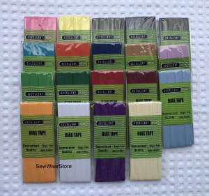 BIAS-TAPE | 12mm wide Bias Excellent Cotton Sewing Single Fold (4 yrds per pack)