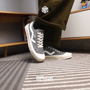 Brick Mansions - Matrix Grey White Sepatu Sneakers Casual Pria & Wanita