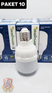 PAKET PROMO ISI 10 PCS Lampu LED 15 Watt Takasimurah Putih Super Terang E27 Bohlam LED 15 WATT SNI Takasimurah Isi 10 pcs