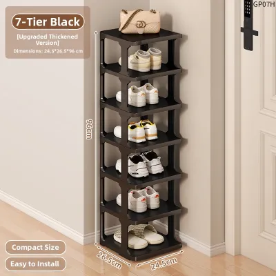 ZHUANJIAO | Narrow Door Entry Multilevel Shoe Rack For Small Spaces