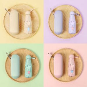 KIMSUN Portable 5-folding 8-Ribs Mini Capsule Umbrella Sunny or Rainy Umbrella Pocket Umbrella  |  UV Protection & Lightweight Design Can Be Taken Anywhere