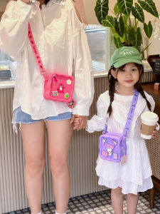 Authentic Sanrio Clow M Kids Silicone Cartoon Version Cinnamoroll Babycinnamoroll Girls Crossbody Bag Cute Girl Parent-Child Bag