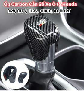Ốp cần số Carbon xe ô tô Honda bảo vệ cần số chống phai mòn cần số chất liệu Carbon cao cấp - Tăng vẻ đẹp sang trọng cho nội thất