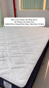 (GIAO TẬN NHÀ) Nệm Lò Xo 23cm 11 Tầng Nâng Đỡ Lò Xo Kết Hợp Foam Tiêu Chuẩn Khách Sạn 5 Sao DUNLOPILLO Chính Hãng BH10 Năm