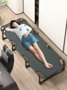 เตียงเดี่ยวพับได้แบบพกพาสําหรับใช้ในสํานักงาน เก้าอี้นอนเดย์เบดอเนกประสงค์ ง่ายต่อการประกอบโครงเหล็ก เตียงนอนกลางวัน