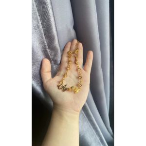 gelang nama mutiara titanium anti karat