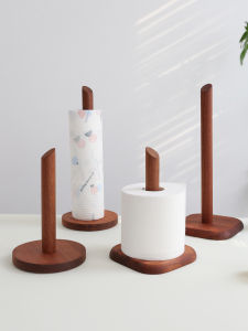 Reversible Wooden Tissue Paper Holder Kitchen Storage Rack Vintage Style Utzhan Wood Stand Paper Towel And Plastic Bag Organizer