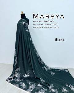 Kain premium snowy digital printing motif marsya | kain tidak mengkilat