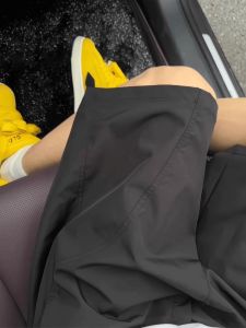 Loose Fit Ice Silk Shorts American Style Diagonal Cut Light Weight Summer Sporty Cool Feeling Fourths Pants for Men