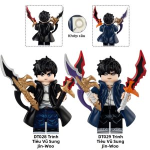 Cartoon Animation I Am The Sole Upgrader Asura King Cheng Xiaoyu Dual Weapons Construction Toy