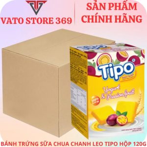 Bánh trứng sữa chua chanh leo TIPO hộp 120g (thùng/gói)