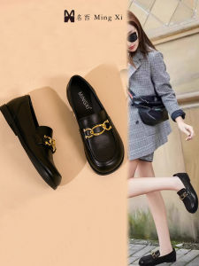 Wide Toe Leather Loafers Flat Bottom Fat Foot Friendly Spring New Style Womens Shoes Comfortable Casual round Toe Flats