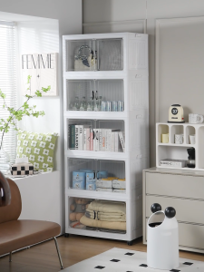 SG Stock Exlarge Storage Cabinet with Wheels | Space-Saving Storage Box | Foldable Home Organizer Box for Clothes Books Bedding
