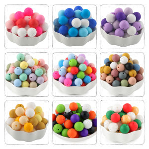 50Pcs/Lot 9/12/15MM Silicone Beads Round Beads For Jewelry Making DIY Keychain Necklace Jewelry Accessories To Make Bracelets