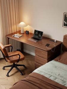 DONGMU | Oak Wooden Study Desk with Drawer