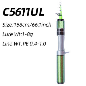 TRY&V | TRUVEX ML Telescopic Lure Rod Travel Rod Carbon Handle TITANIUM Tip Fishing Rod Portable Fishing Rod