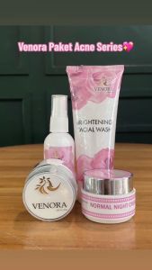 VENORA SKINCARE MENCERAHKAN WAJAH PAKET ECERAN DAY/TONER/FACIAL/BODY SERUM