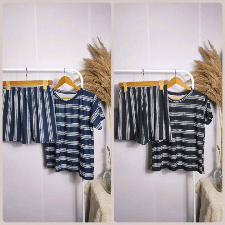 Striped Terno Pambahay short Pajama | Lazada PH