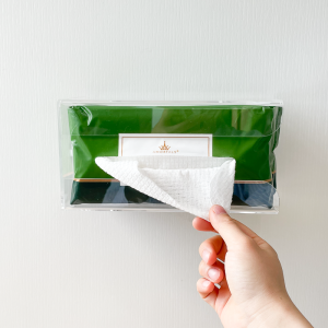 Wall-Mounted Face Towel Storage Box Hole-Free Design Cleansing Paper Organizer Bathroom Accessories ARCO Plastic Organizer